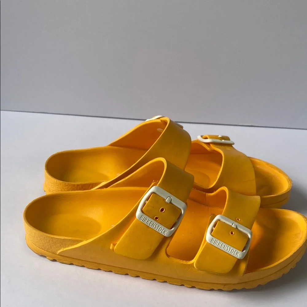 Birkenstock Yellow Sandals with Buckle Detail - Picture 8 of 11